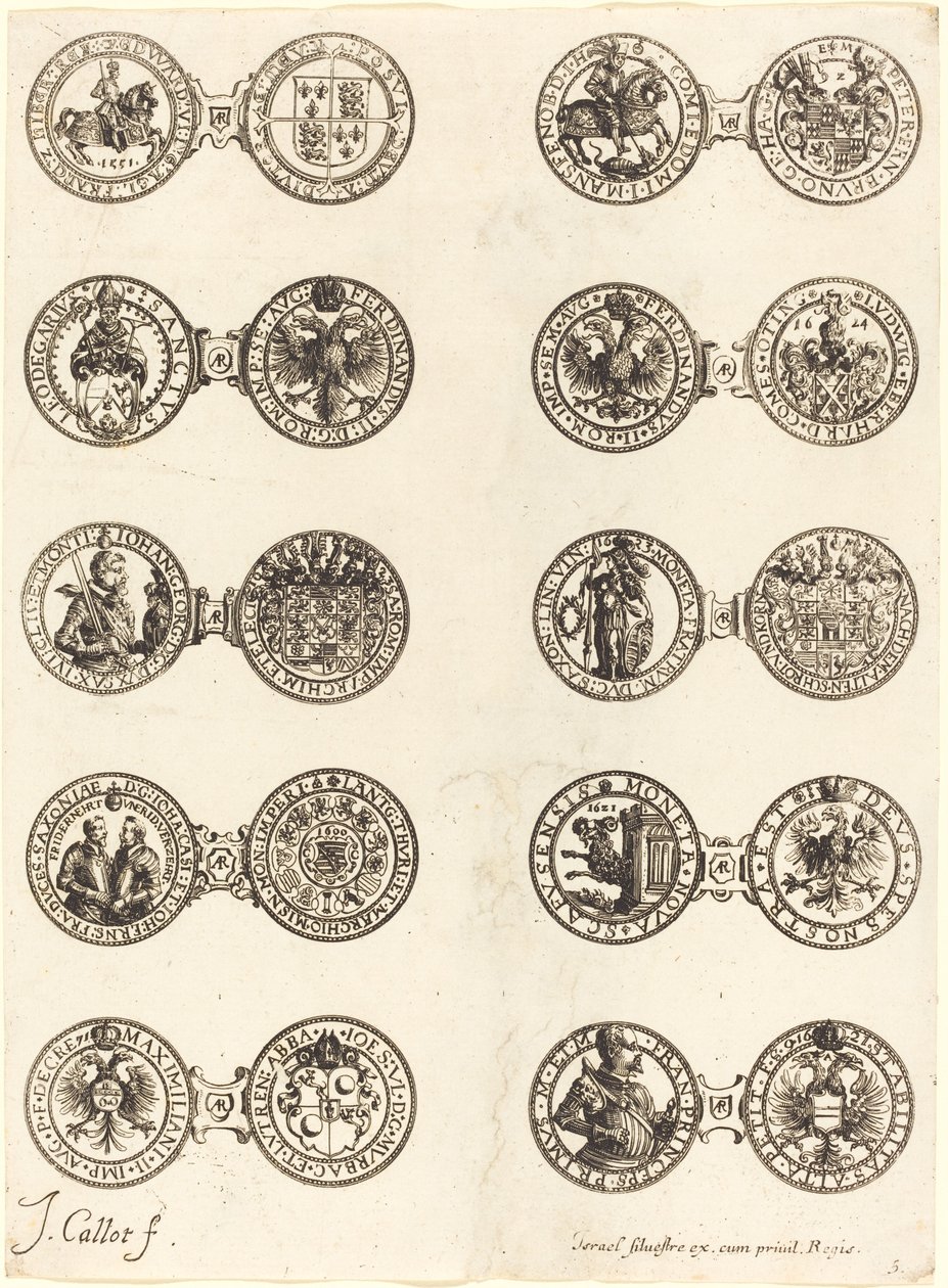 Pièces de monnaie [plaque 5] - Jacques Callot