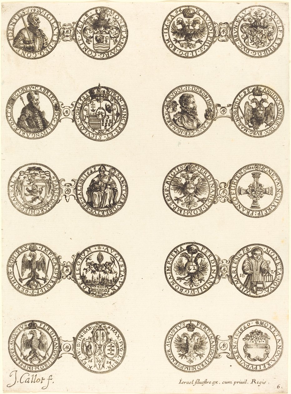 Pièces de monnaie [plaque 6] - Jacques Callot