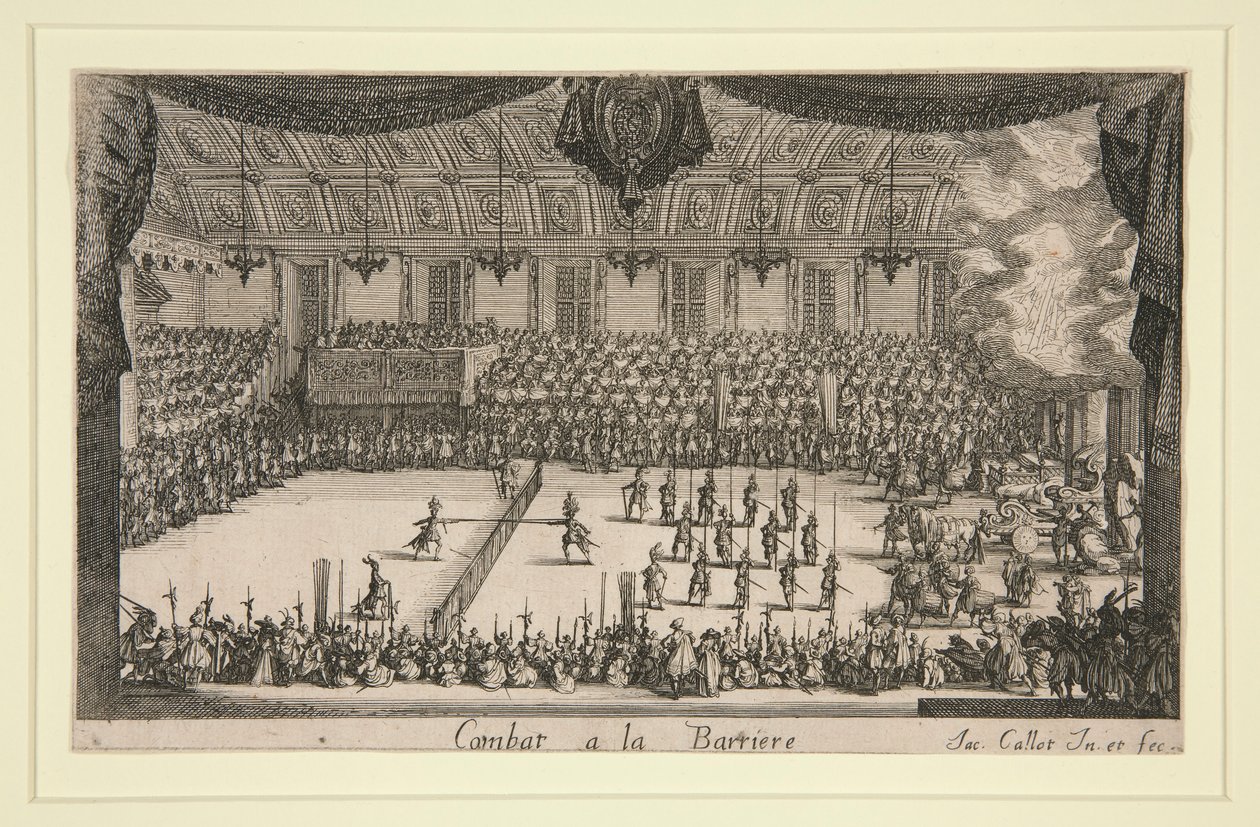 Combat à la barrière - Jacques Callot