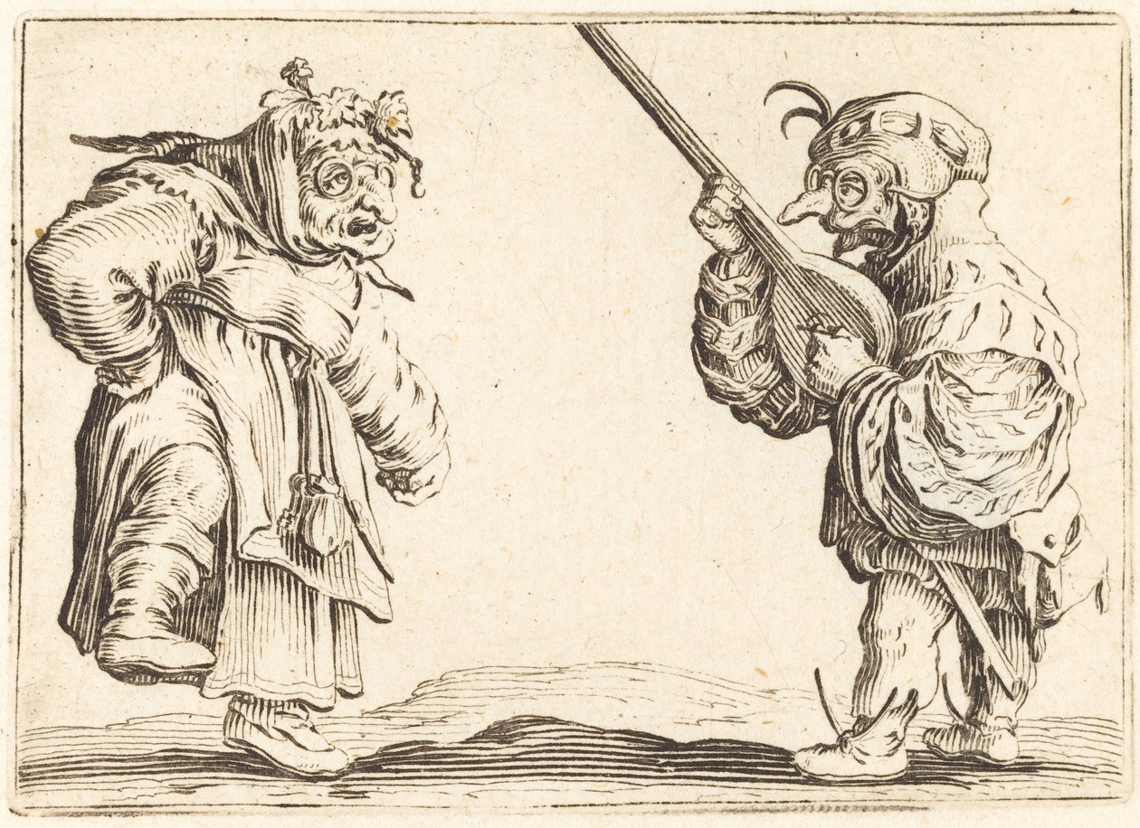 Danseurs avec luth - Jacques Callot