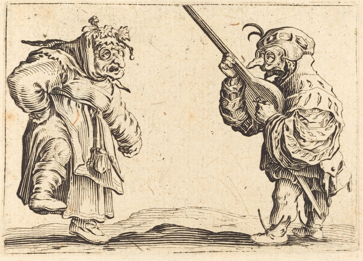 Danseurs avec luth - Jacques Callot