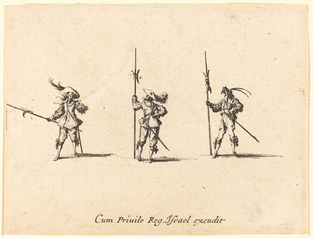 Exercice avec hallebardes - Jacques Callot