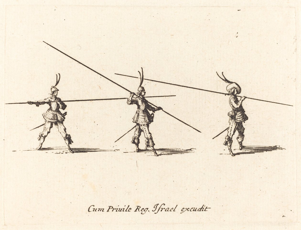 Exercice avec des piques inclinées - Jacques Callot