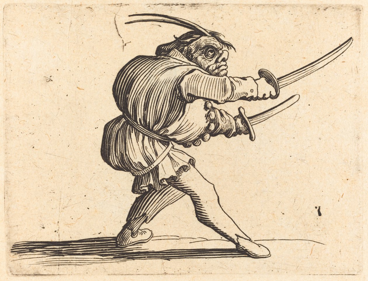 Duelliste avec deux sabres - Jacques Callot