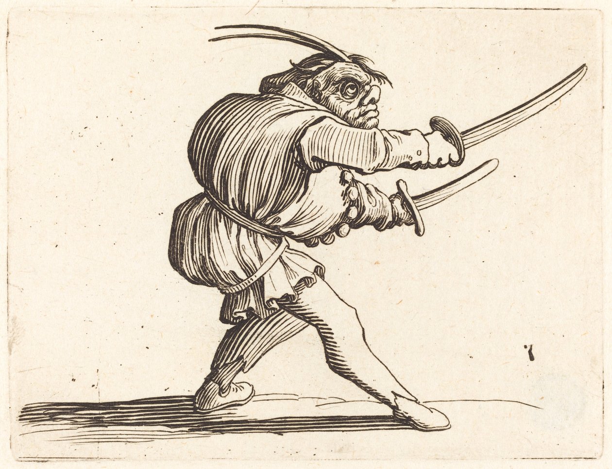 Duelliste avec Deux Sabres - Jacques Callot