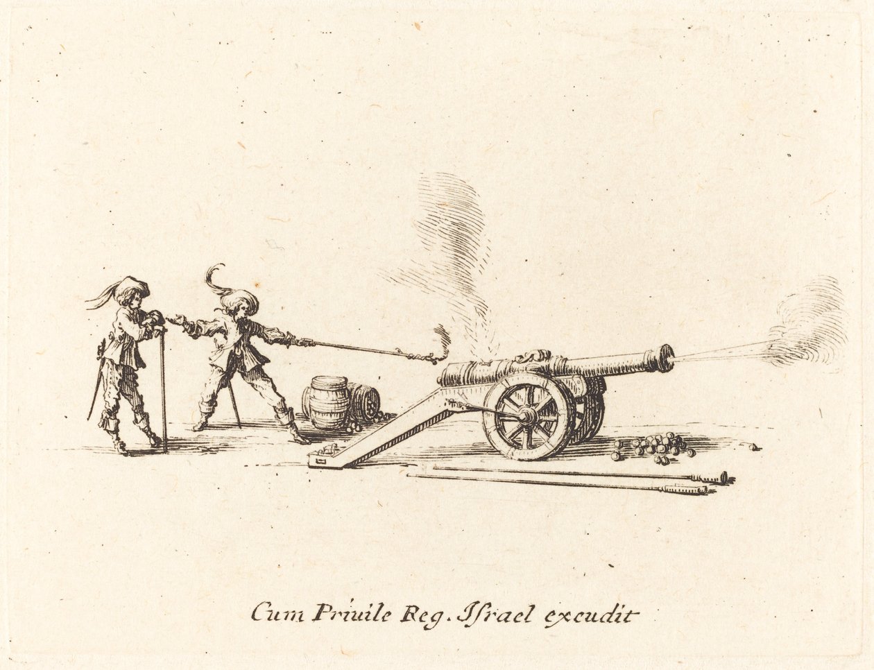 Tir du canon, 1634-1635 - Jacques Callot