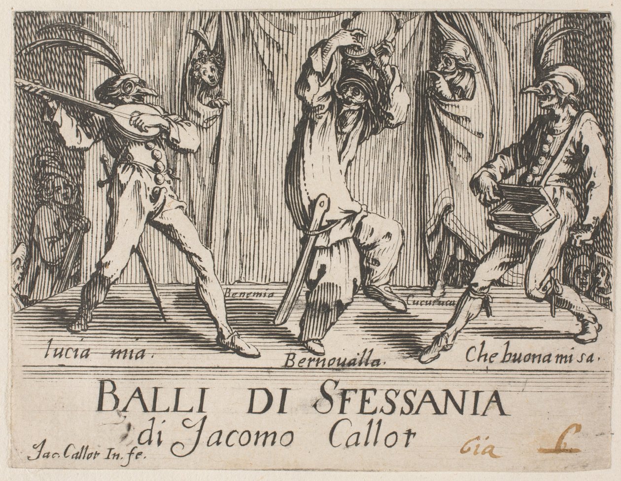 Frontispice, de Balli di Sfessania - Jacques Callot