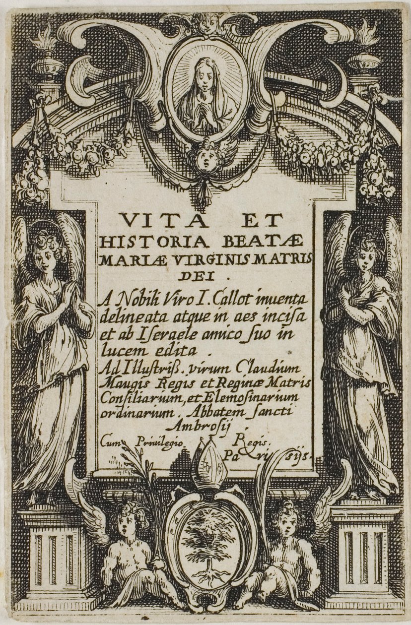 Frontispice, extrait de La vie de la Vierge - Jacques Callot