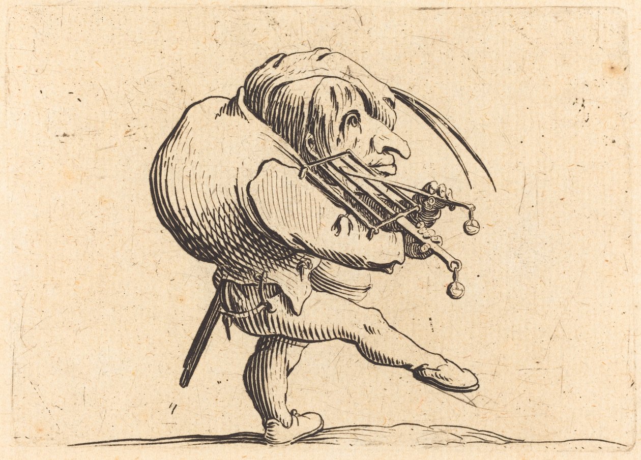 Homme grattant une grille - Jacques Callot
