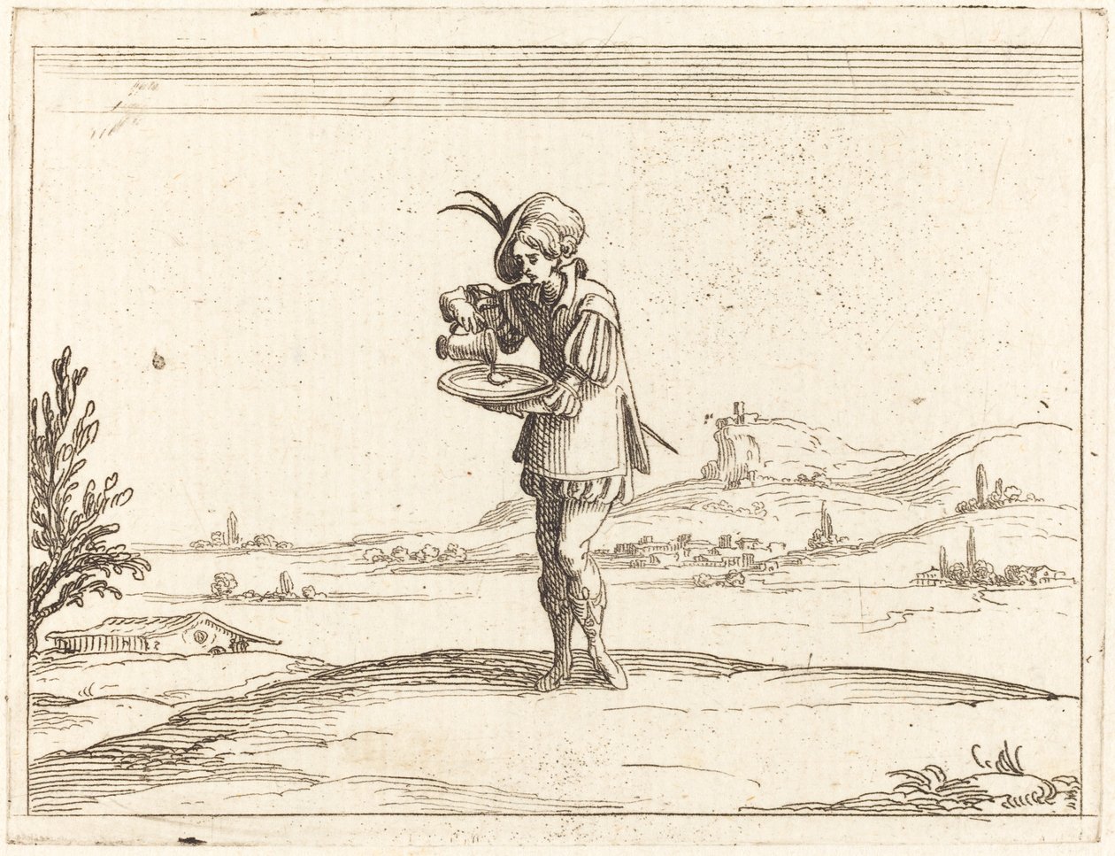 Homme lavant une perle - Jacques Callot