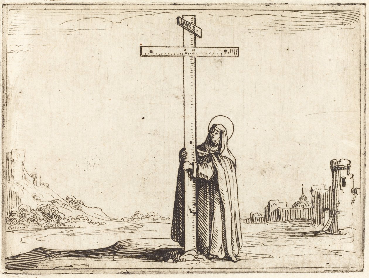 Nonne embrassant la Sainte Croix - Jacques Callot