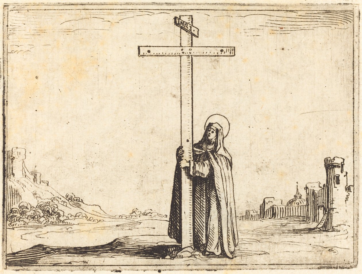 Nonne embrassant la Sainte Croix - Jacques Callot