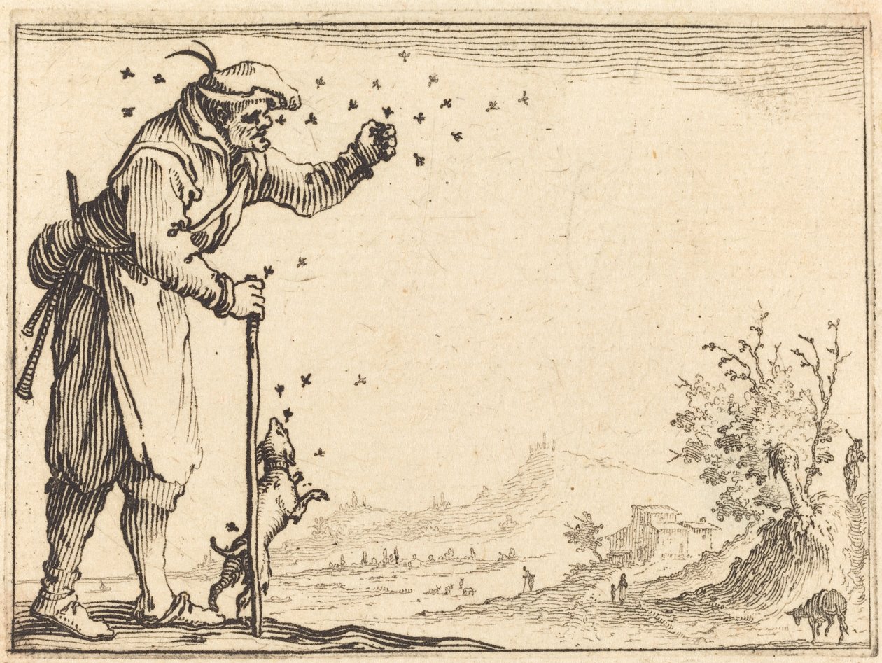 Paysanne attaquée par des abeilles - Jacques Callot
