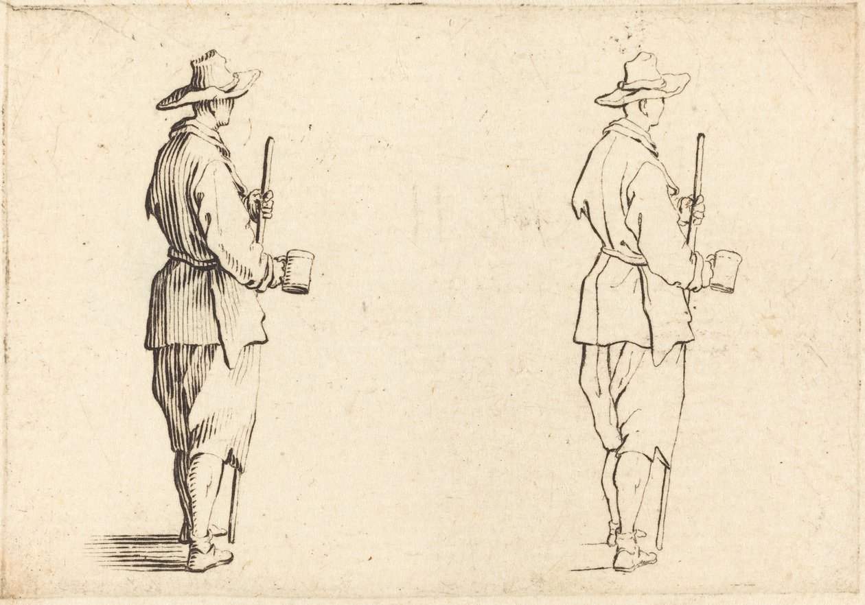 Paysanne avec une tasse - Jacques Callot