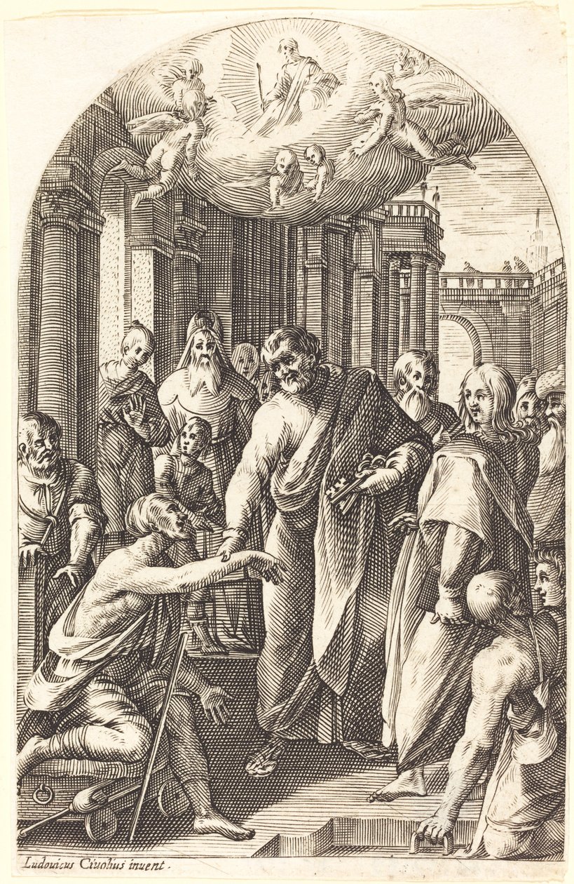 Pierre et Jean guérissant le boiteux - Jacques Callot