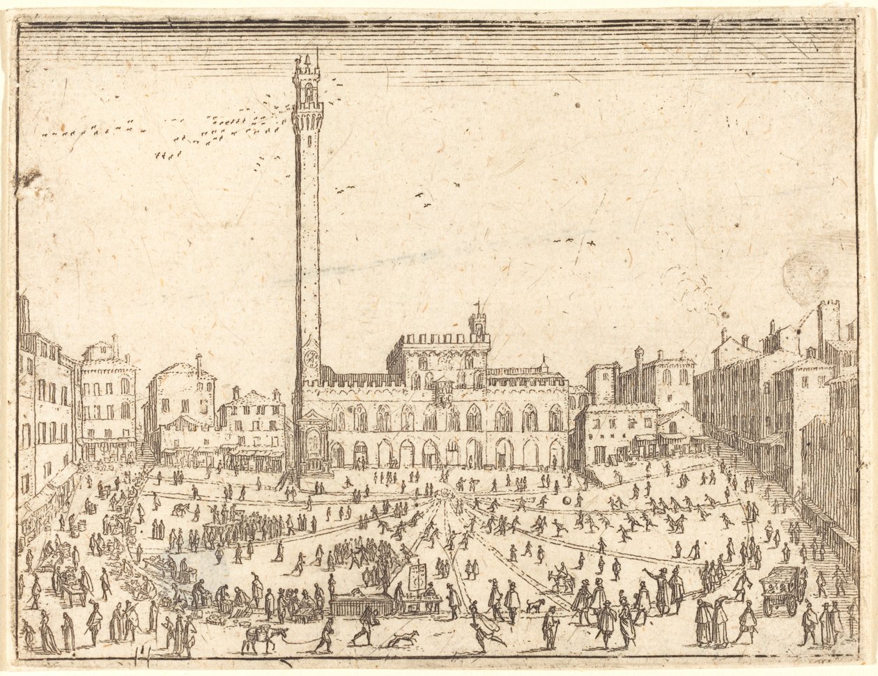 Piazza Publicca, Sienne - Jacques Callot
