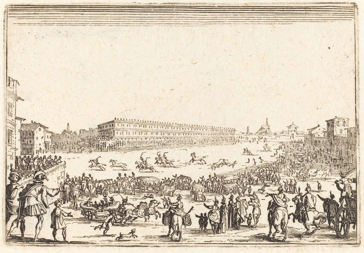 Piazza Santa Croce, Florence, vers 1622 - Jacques Callot