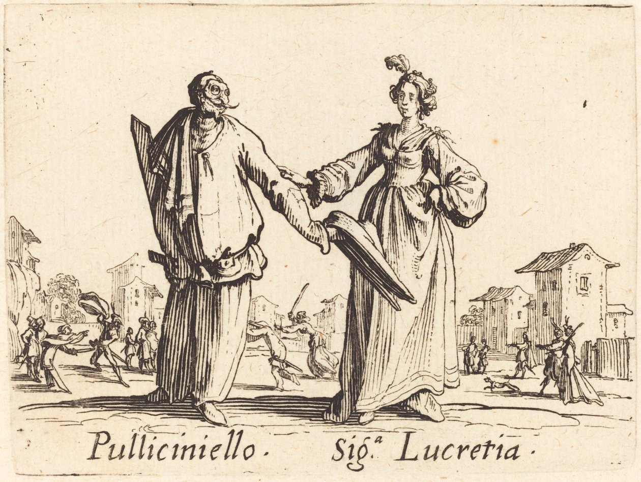 Pulliciniello et Siga. Lucretia - Jacques Callot