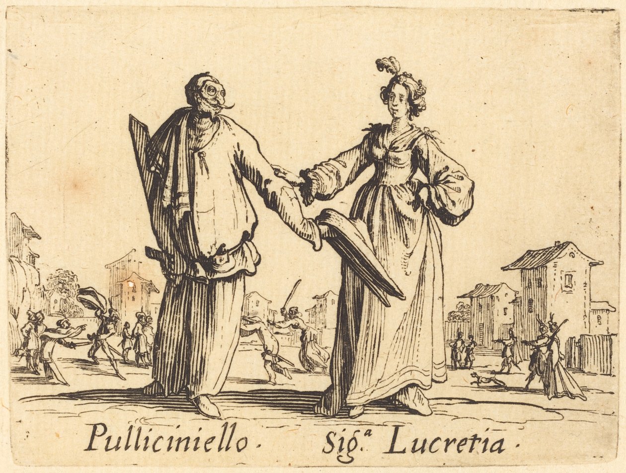 Pulliciniello et Siga. Lucretia - Jacques Callot