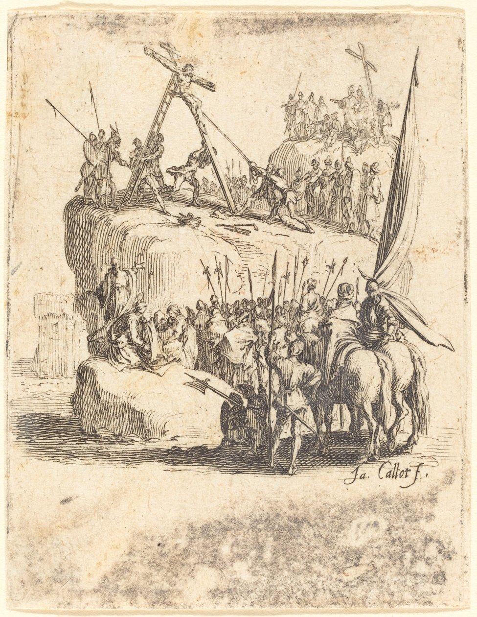 La Levée de la Croix, c. 1624-1625 - Jacques Callot