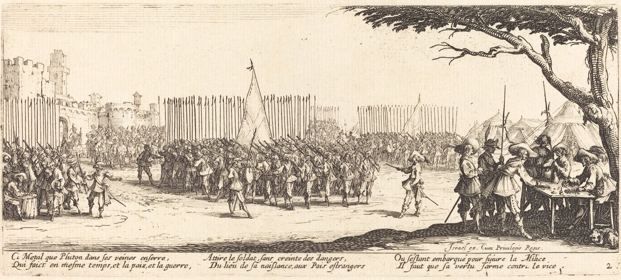 Recrutement des troupes - Jacques Callot