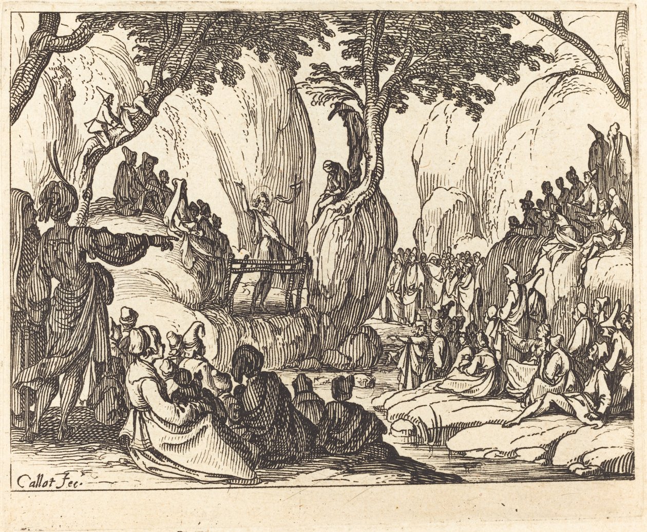 Saint Jean prêchant dans le désert - Jacques Callot
