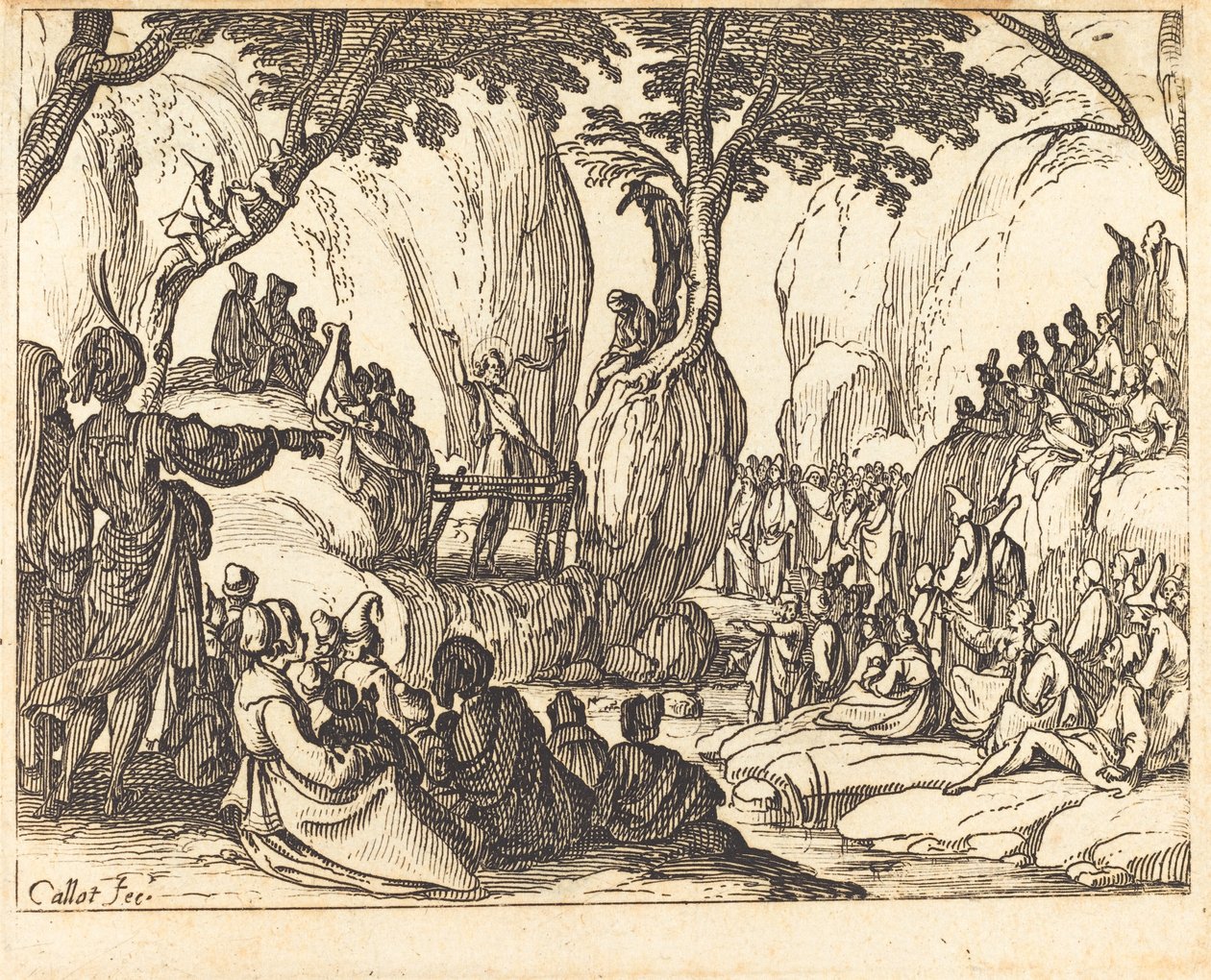 Saint Jean prêchant dans le désert - Jacques Callot