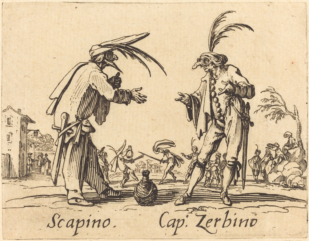 Scapino et Cap. Zerbino - Jacques Callot