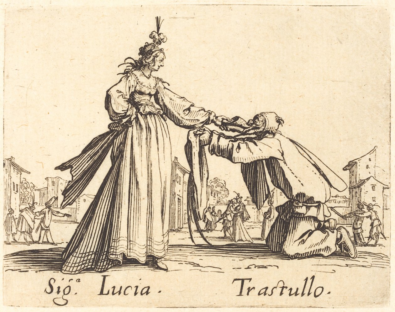 Signa. Lucia et Trastullo - Jacques Callot