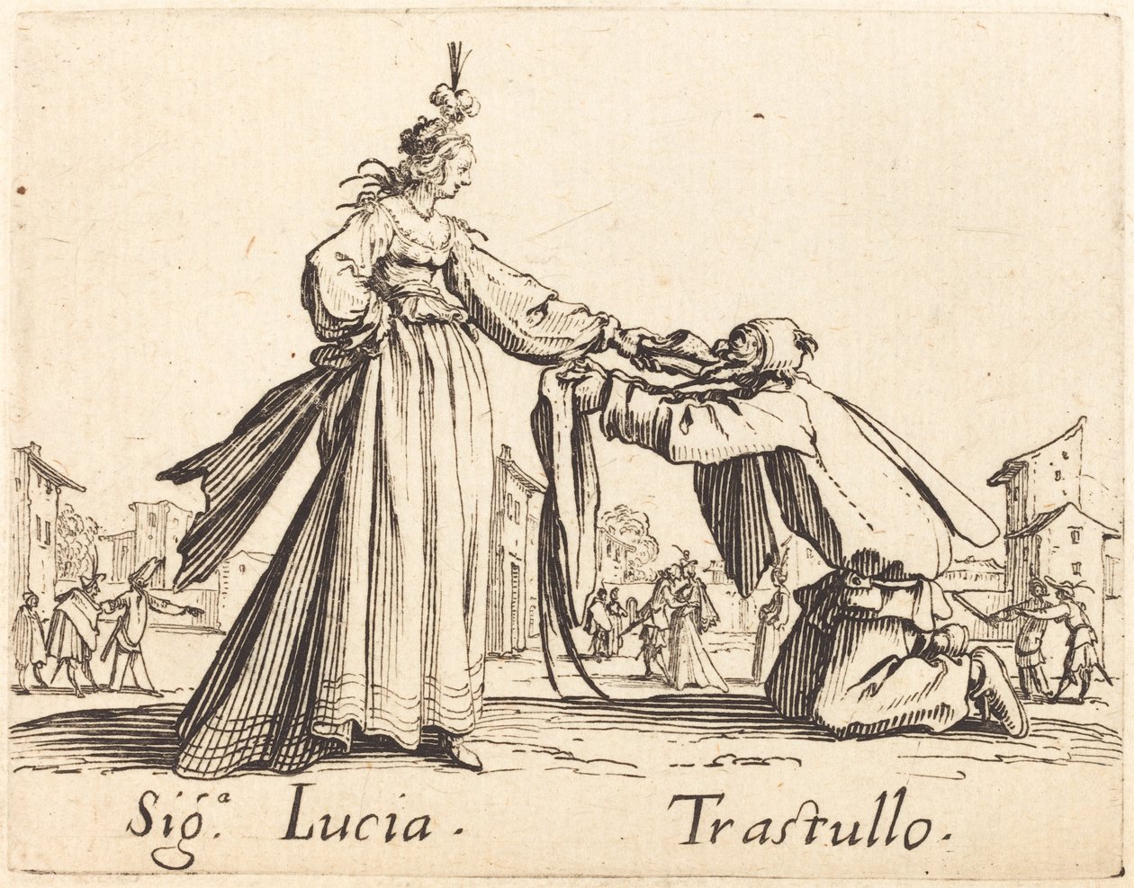 Signa. Lucia et Trastullo - Jacques Callot