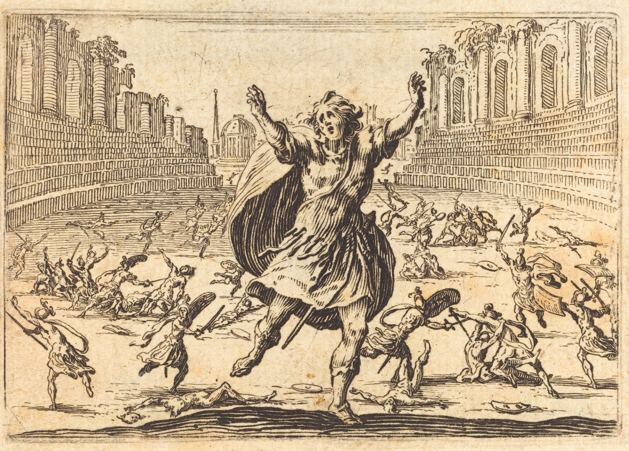 Escarmouche dans un cirque romain, vers 1622 - Jacques Callot