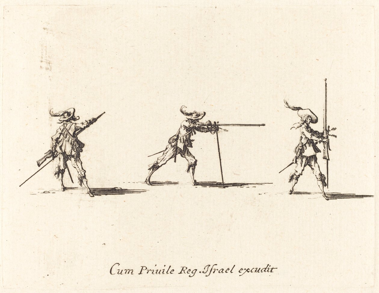 Prise de Position de Tir avec le Mousquet - Jacques Callot
