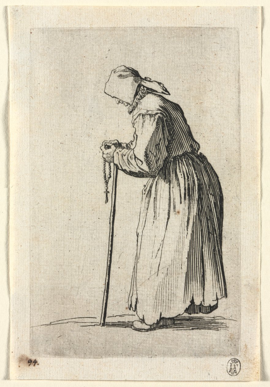 Les Mendiants : Mendiant à son chapelet - Jacques Callot