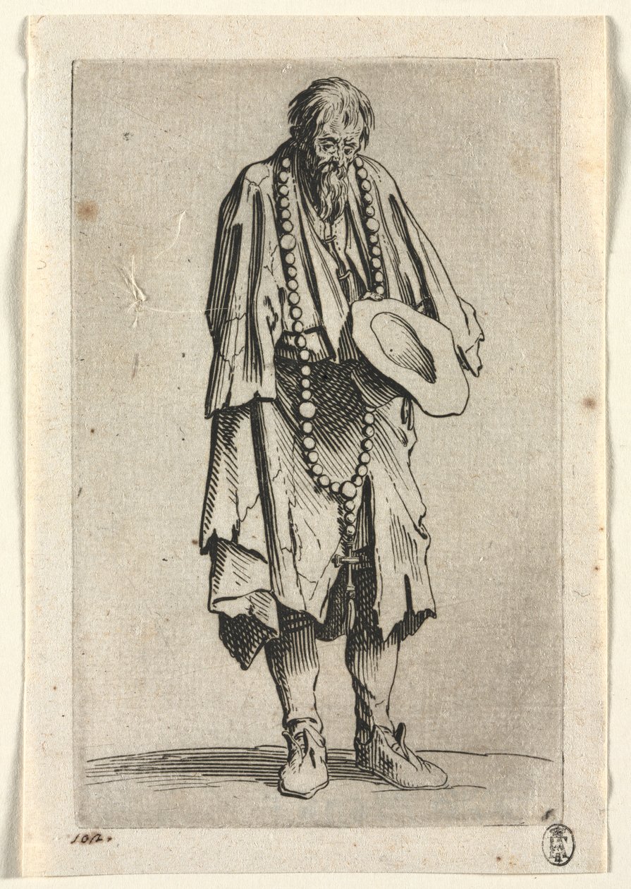 Les mendiants : Mendiant avec un chapelet - Jacques Callot