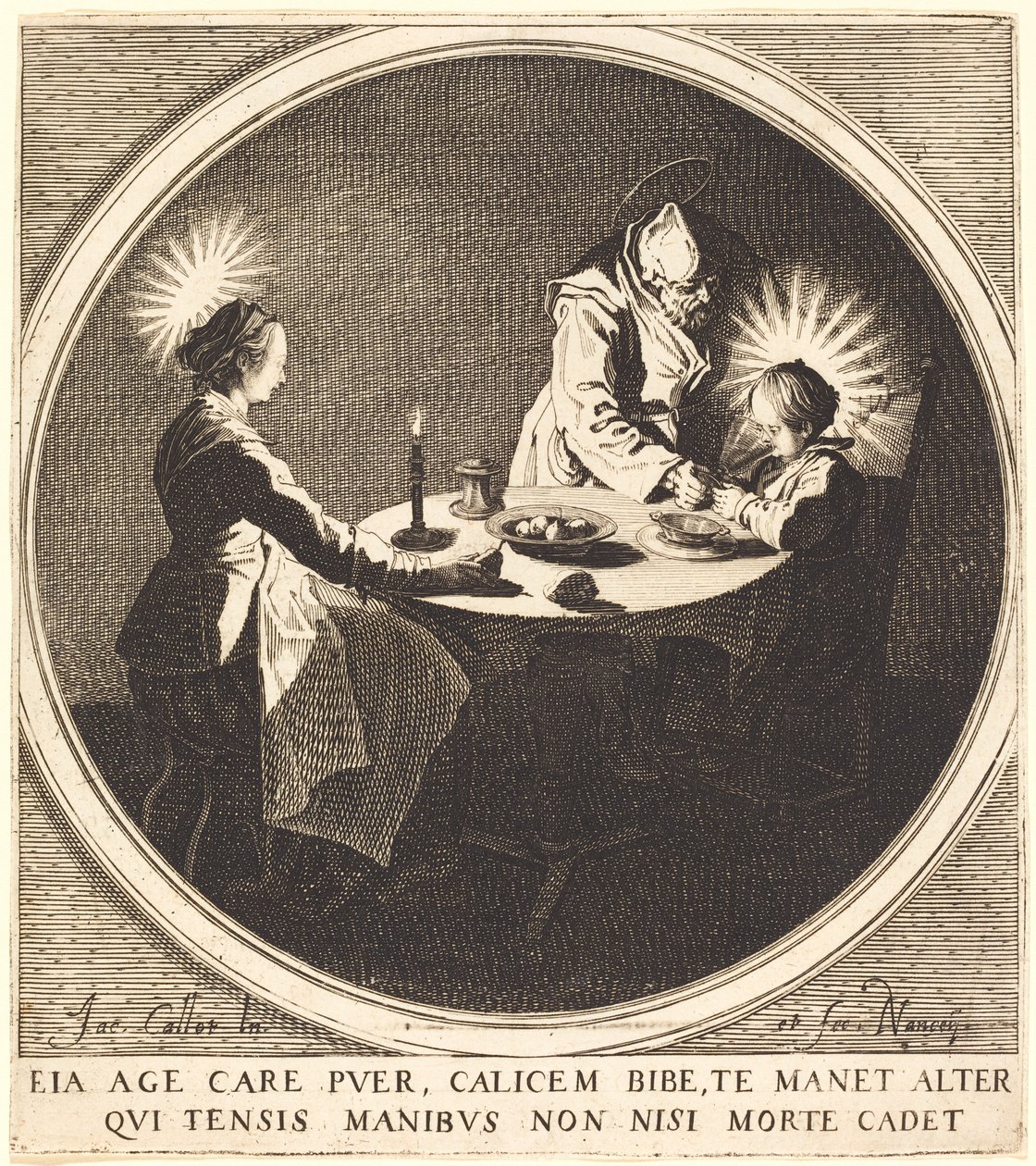 La Sainte Famille à table - Jacques Callot