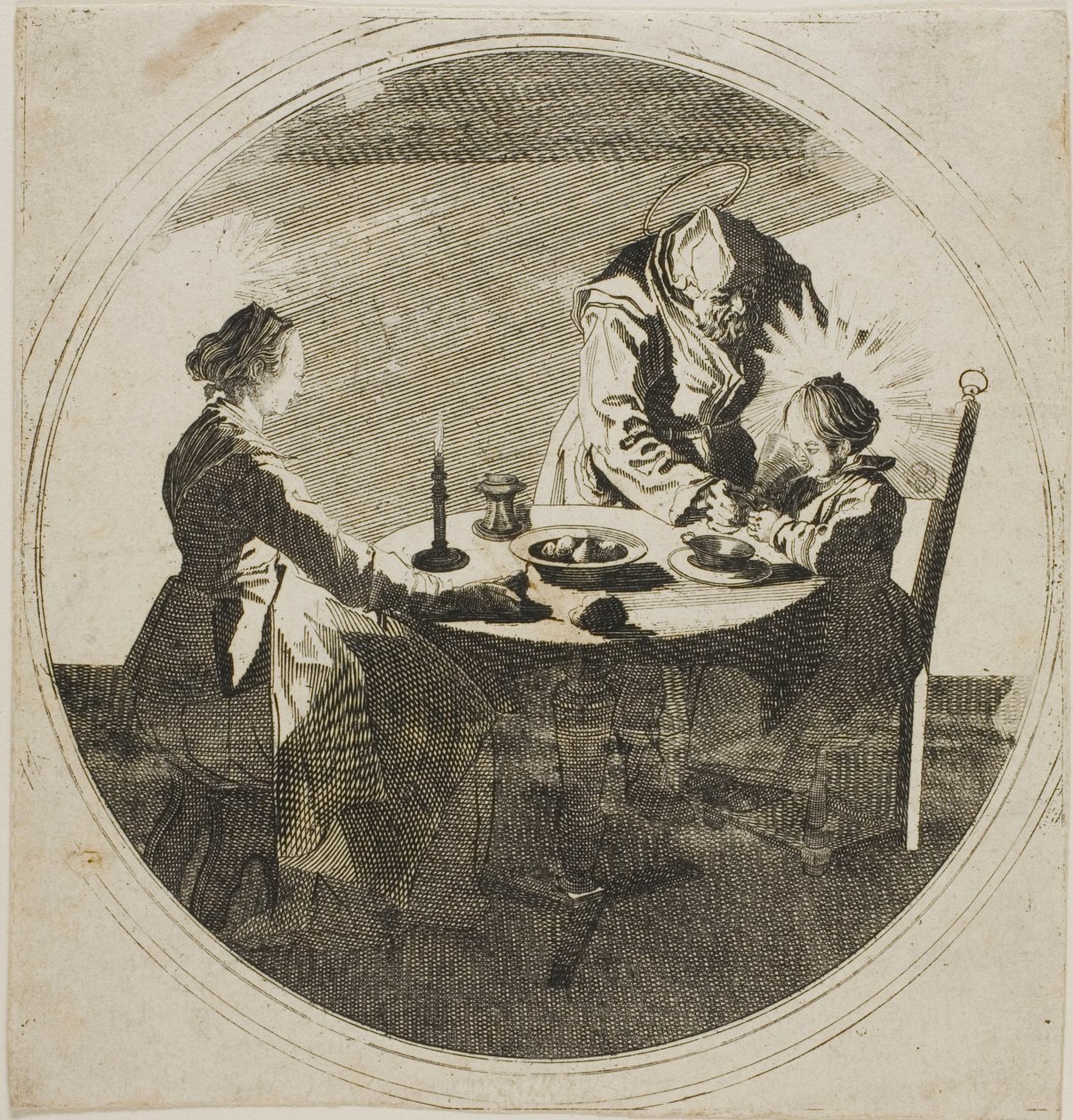 La Sainte Famille à table - Jacques Callot