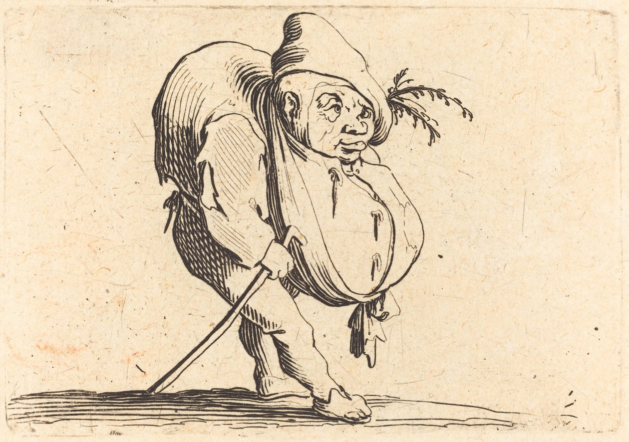 Le Bossu avec une canne, vers 1622 - Jacques Callot