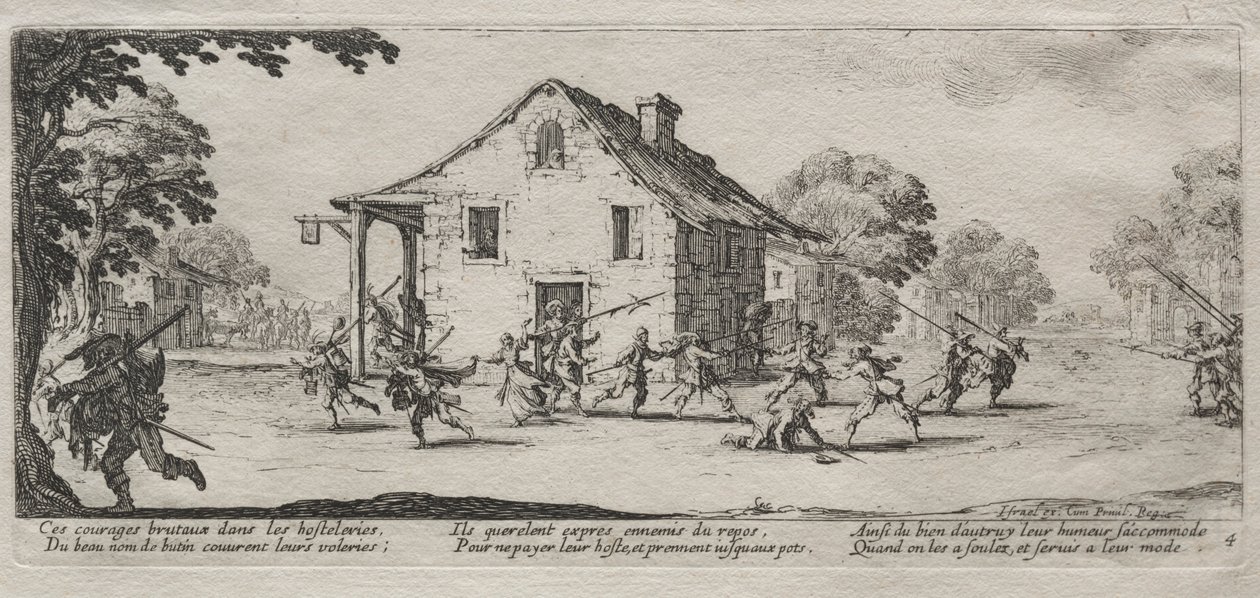 Les Grandes Misères de la guerre : Maraude, 1633 - Jacques Callot