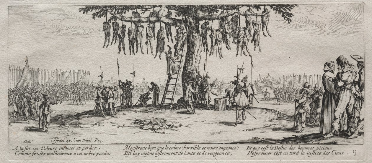 Les Grandes Misères de la guerre : La pendaison - Jacques Callot