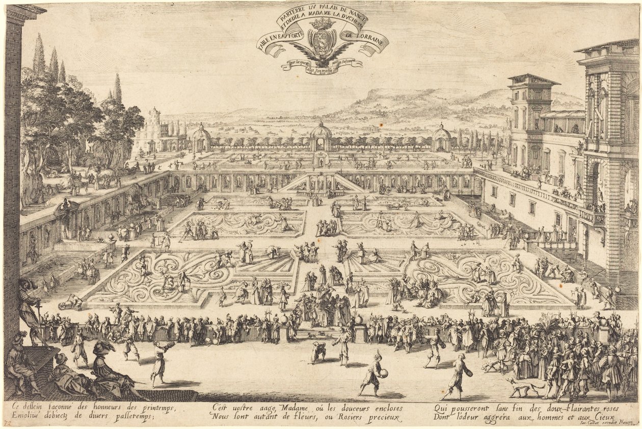 Les jardins du palais à Nancy - Jacques Callot