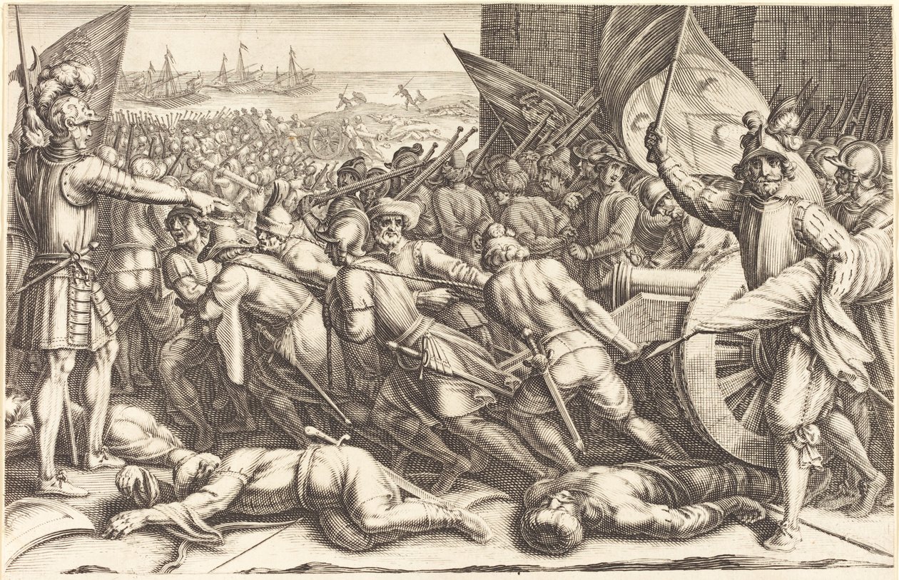 Le réembarquement des troupes, vers 1614 - Jacques Callot