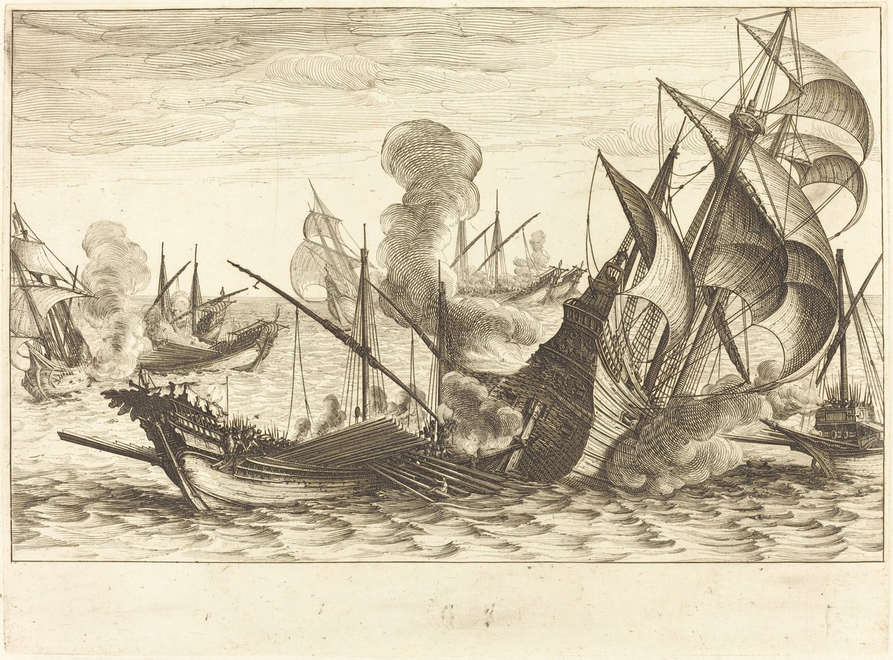 La deuxième bataille navale - Jacques Callot