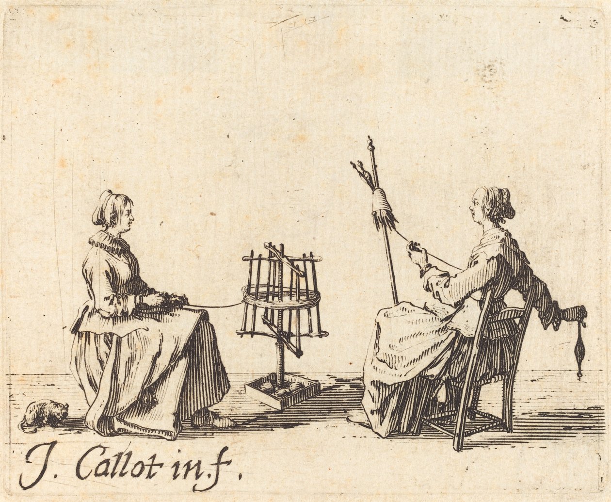 Le bobineur et la fileuse - Jacques Callot