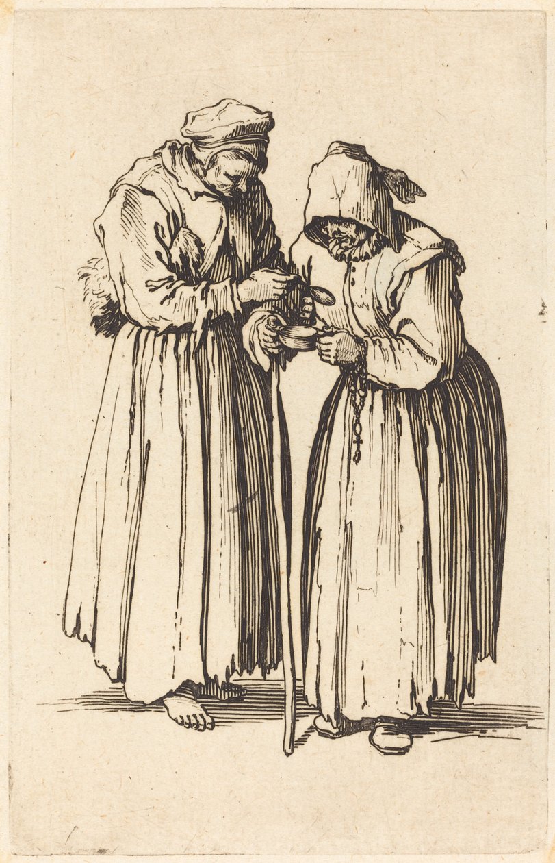 Deux femmes mendiantes - Jacques Callot