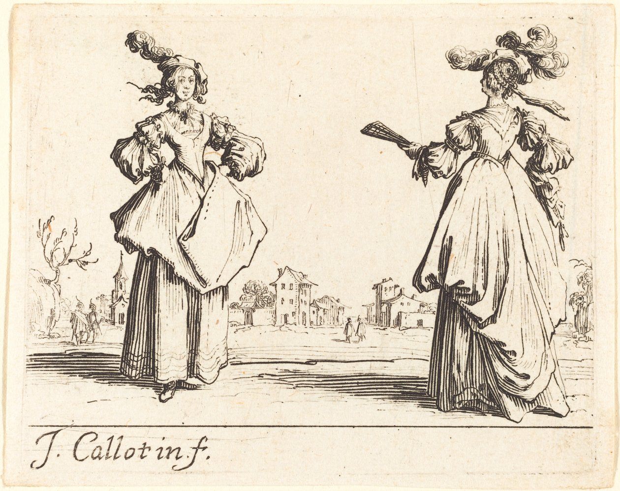 Deux femmes de la société - Jacques Callot