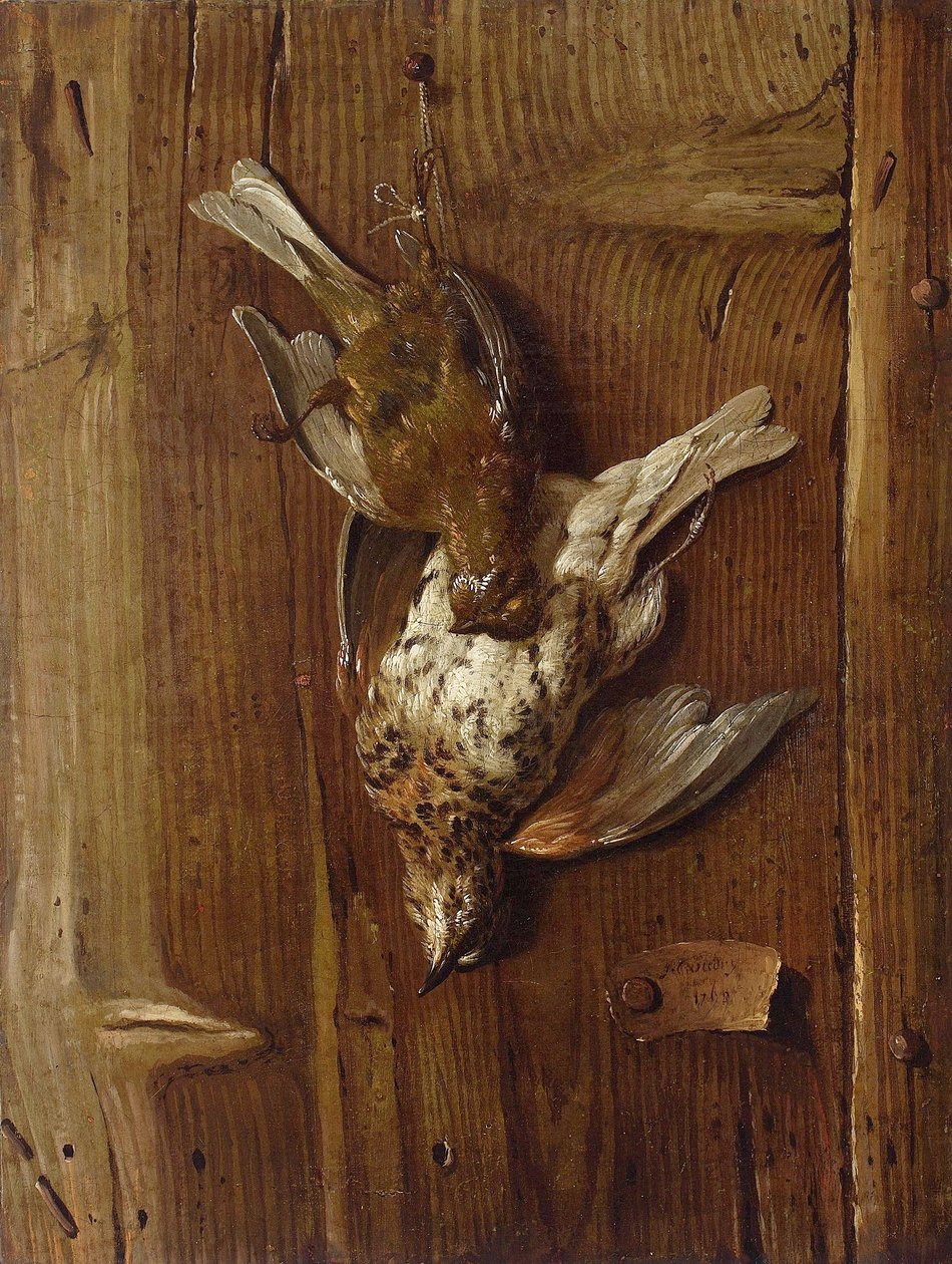 Oiseaux morts (grives et putois) - Jacques Charles Oudry
