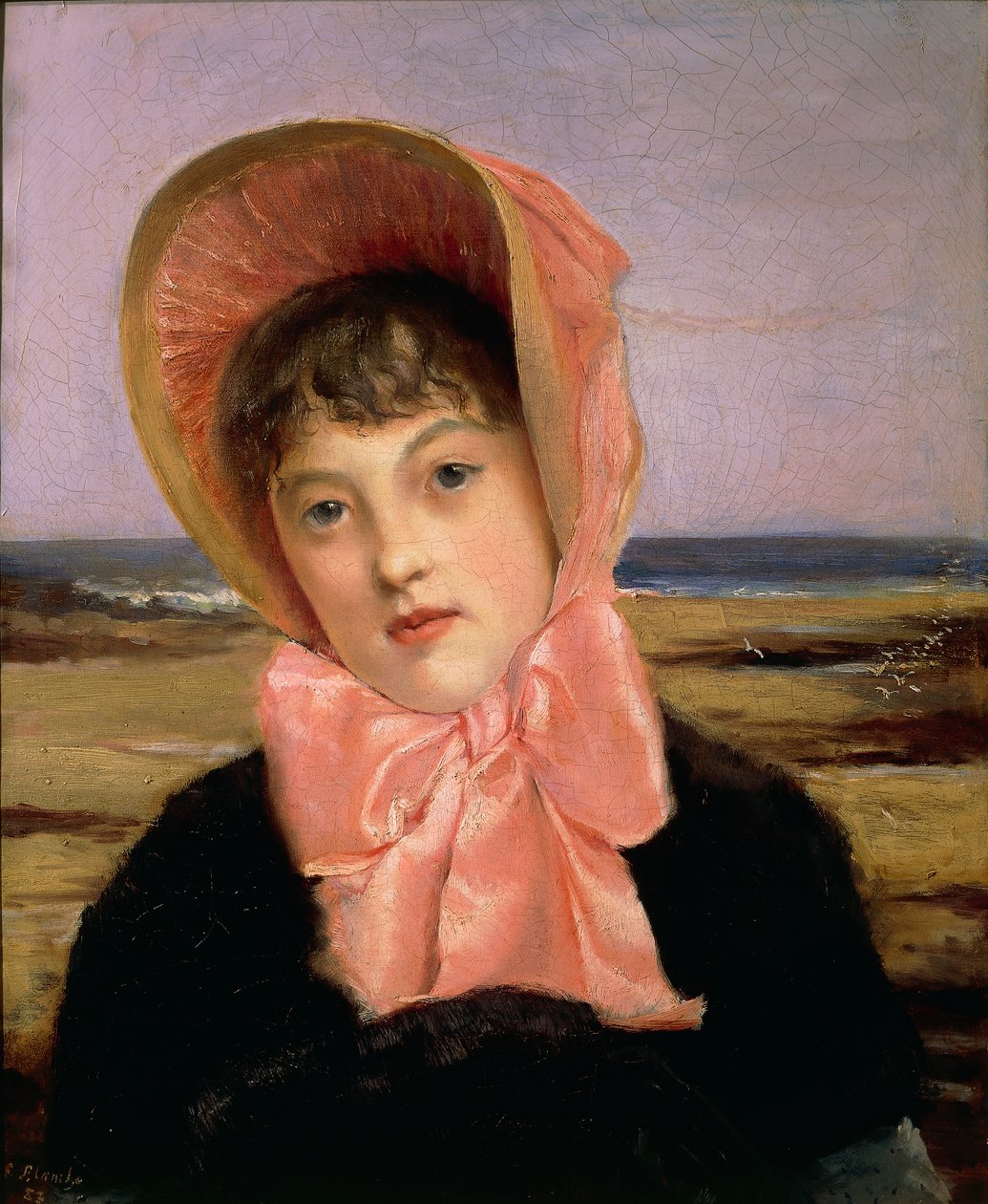 Fille au chapeau rose - Jacques Emile Blanche