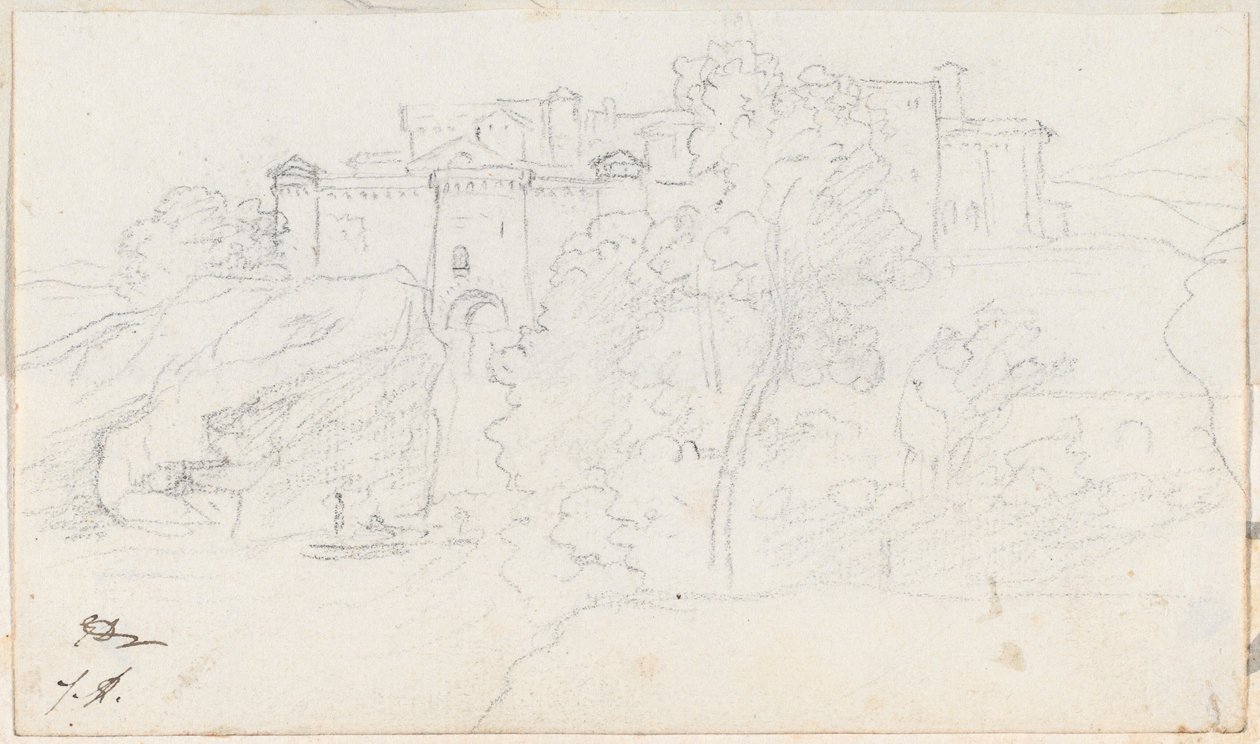 Château sur une colline - Jacques Louis David