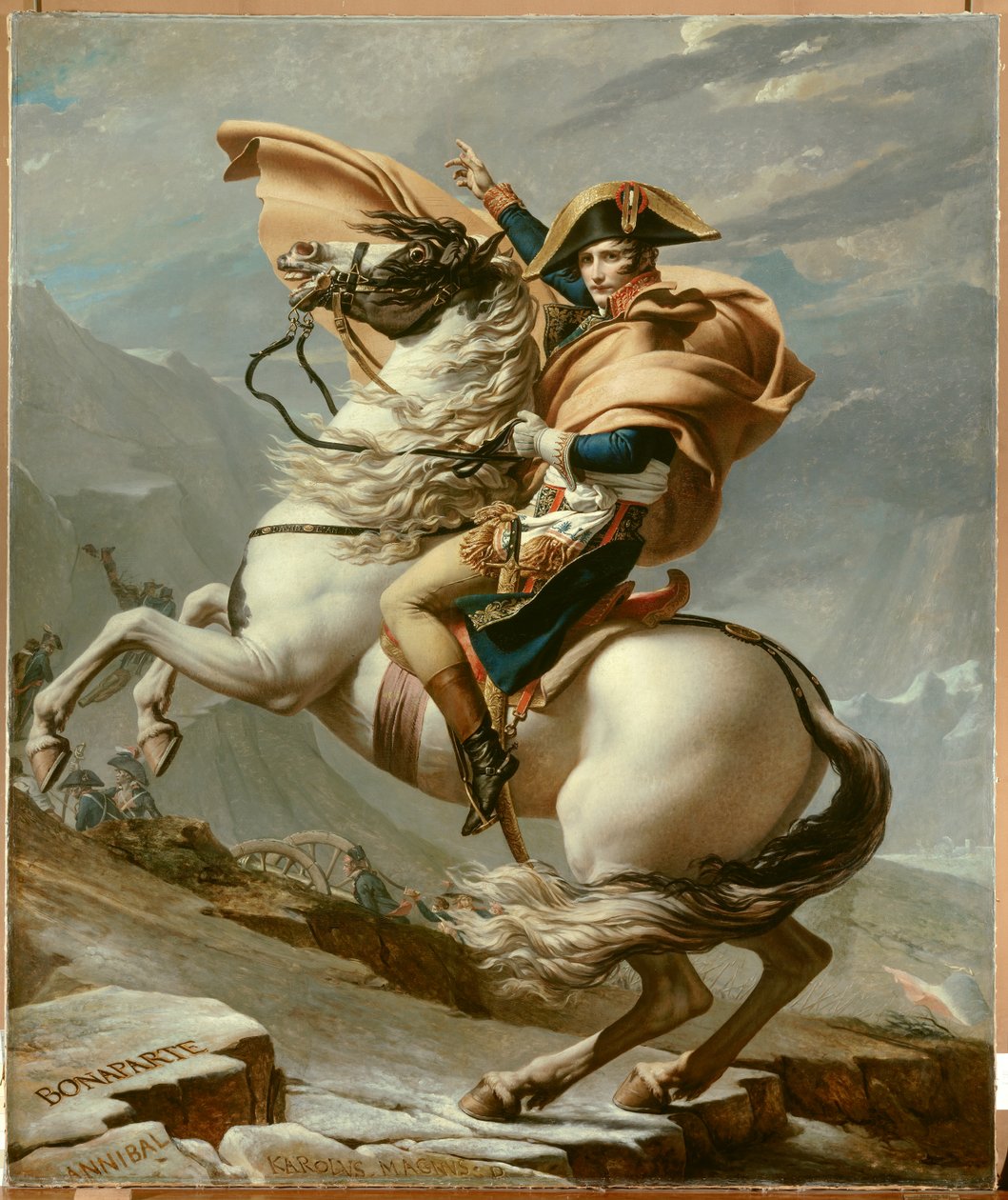 Napoléon franchissant les Alpes - Jacques Louis David