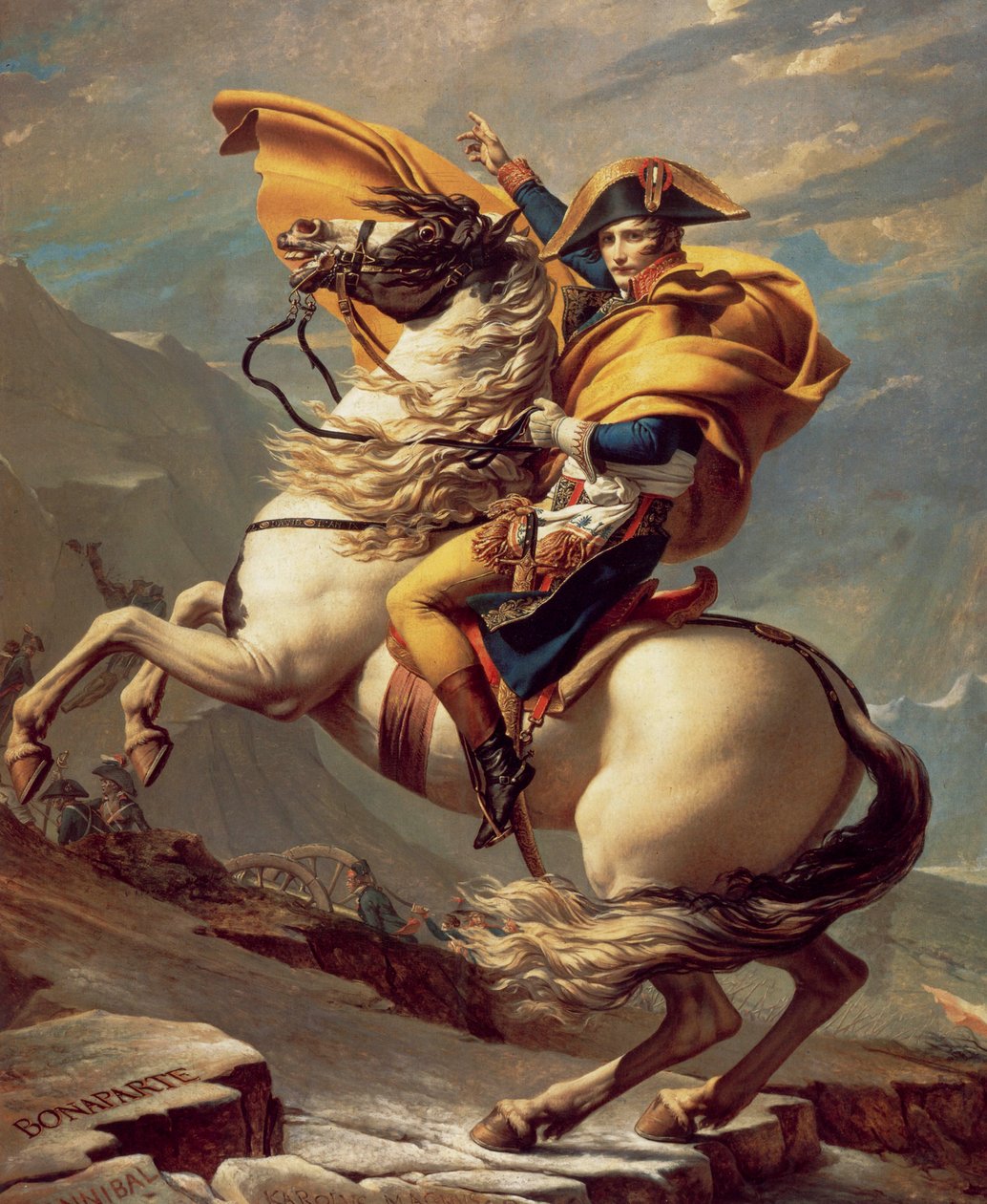 Napoléon franchissant les Alpes - Jacques Louis David